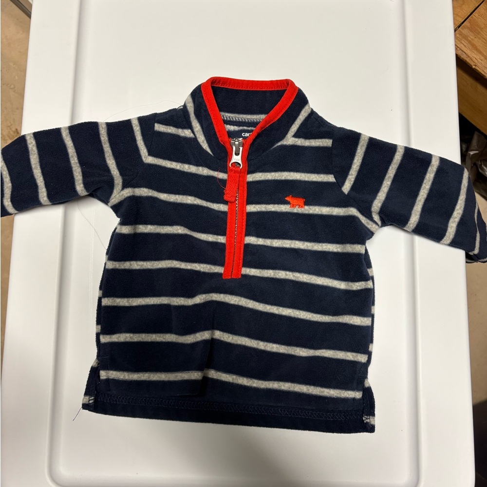 Navy & White Striped Baby Sweatshirt
